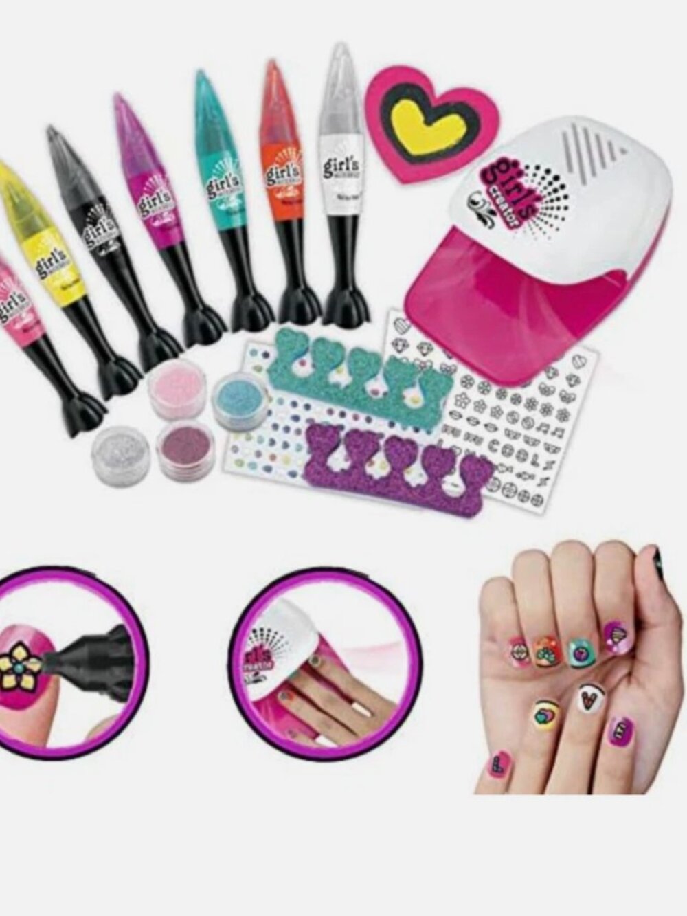 Kids Nail Art Pen Set, Pretend Beauty Salon Toy with Colorful Nail Pens - Picture 11 of 12